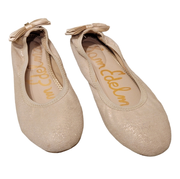 Sam Edelman Felicia Esmeralda ballet flat in gold size 5 - Picture 8 of 12